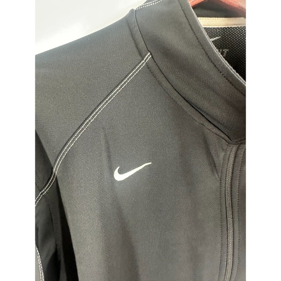 Nike Dri-Fit Therma Long Sleeve 1/4 Zip Pullover Activewear Top Black Size Large - Picture 5 of 7
